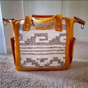 hasta la vista exports wool leather artisan convertible day bag